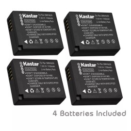 Kastar DMW-BLE9 Battery or Slim Charger for Leica BP-DC15, Leica D-Lux Type 109, C-Lux - 4 Batteries