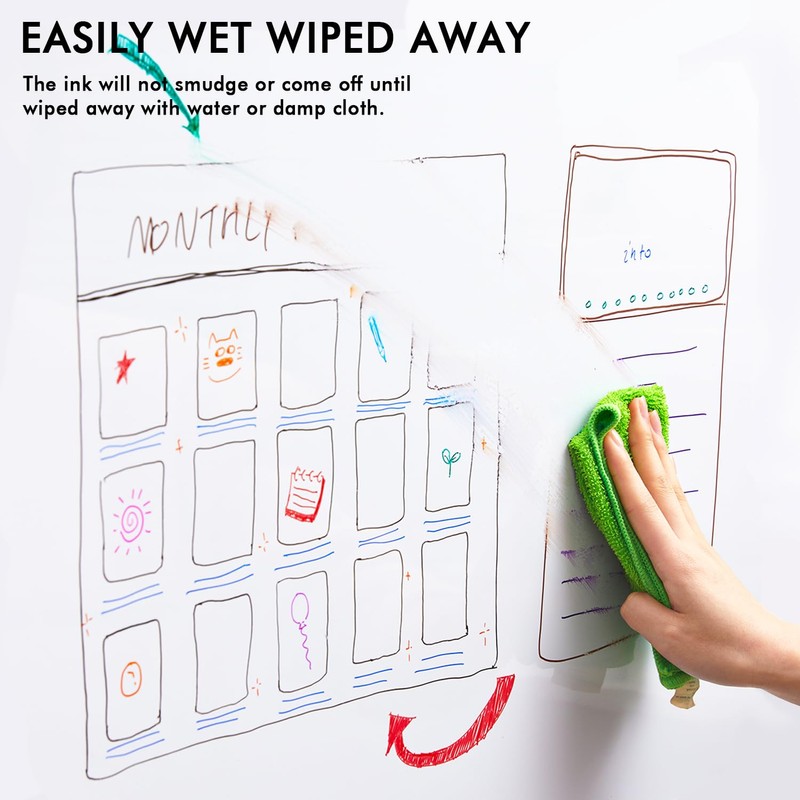 Shuttle Art Wet Erase Markers, 10 Colours Fine Tip Whiteboard