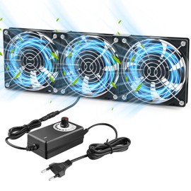 120 mm PC Fan 12 V PC Fan with Adjustable Speeds, ZAKVOP Computer Fan 120 mm Fan Case Fan AC 220 V-240 V, 3000 RPM, Computer Fan for Computer Laptop Router (3)