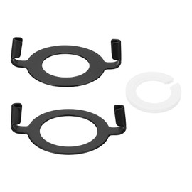 YOKIVE E27 E26 Lamp Harp Saddle Base, 1 Set 1.7"/1.4" (42mm/36mm) Lamp Harp Holder Base Lamp Harp Adapter with Non-Slip UNO Collar Ring Adapter for Threaded Base, Black