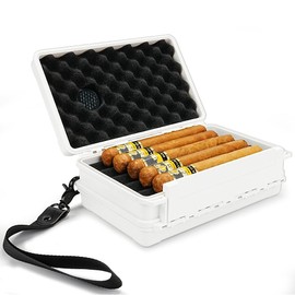 Bald Eagle Travel Humidor, Cigar Box with Humidifier, Portable Case for 5 Cigars, Airtight & Crushproof