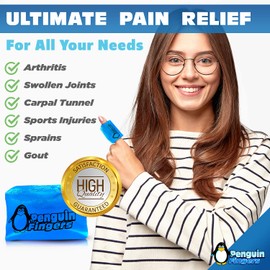 Finger Ice Pack, Finger and Toe Cold Gel Reusable Cryotherapy Compression Sleeve for Injuries, Arthritis, Tendonitis, Gout, or Sprains, No-Toxins and Latex Free.