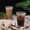Eupako 12 oz Plastic Cups with Lids 100 Sets Clear