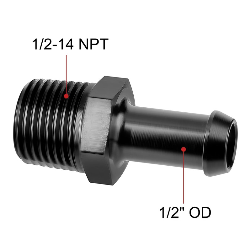 EVIL ENERGY 1/2" NPT Male to 1/2" Barb Fitting Adapter