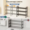 Mavivegue 19“- 43” Adjustable Shoe Rack, 3 Adjustable Length, 3