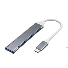 Type-c Hub Expansion Multiport, USB 3.0/2.0 USB, MacBook, iMac, Surface Pro, Etc. Laptops, Etc. Type C Adapter, Extendable, Lightweight, Work From Home (Gray)