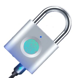 Padlock Fingerprint Lock Fingerprint Padlock Lock with Key Fingerprint App Large Padlock with Fingerprint Waterproof Door Garage School Warehouses