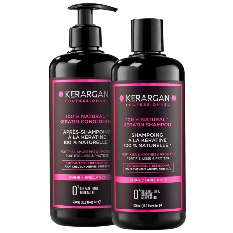 KERARGAN ULTRA REPAIR KERATIN SHAMPOO & CONDITIONER DUO 2X16.9OZ DAMAGED