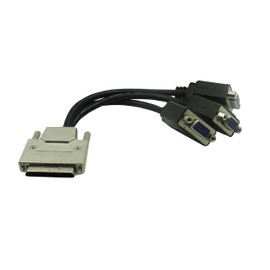 Seenoo VHDCI Cable y adaptador de ruptura VHDCI(SCSI 68 pines) M a 3 puertos VGA hembra Splitter Breakout Cable para tarjetas gráficas NVIDIA y VisionTek
