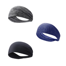 SWYSGS 3 pcs Headbands Sports Headband for Men and Women Bandeau Sport for Workout Sweatbands-Non Slip Running Elastic Fast Drying Head Band Light for Cycling
