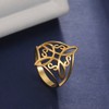 SIPURIS Witches Knot Celtic Knot Ring Witchcraft Stainless Steel Geometric