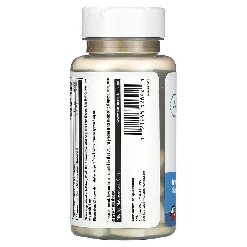 KAL Zinc 50 Chelated, 90 Tablets