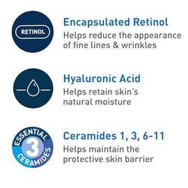 CeraVe Anti Aging Face Cream with SPF | 1.76 Ounce | Anti Wrinkle Retinol Cream and Face Sunscreen | Fragrance Free