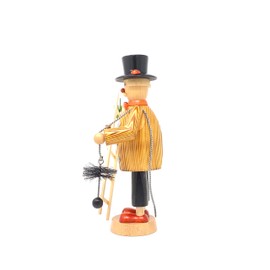 Drechslerei Friedbert Uhlig, incense smoker no. 013, chimney sweep, burned, 25 cm high, turned from regional wood, real handmade from the Ore Mountains, Christmas, wood art, real wood