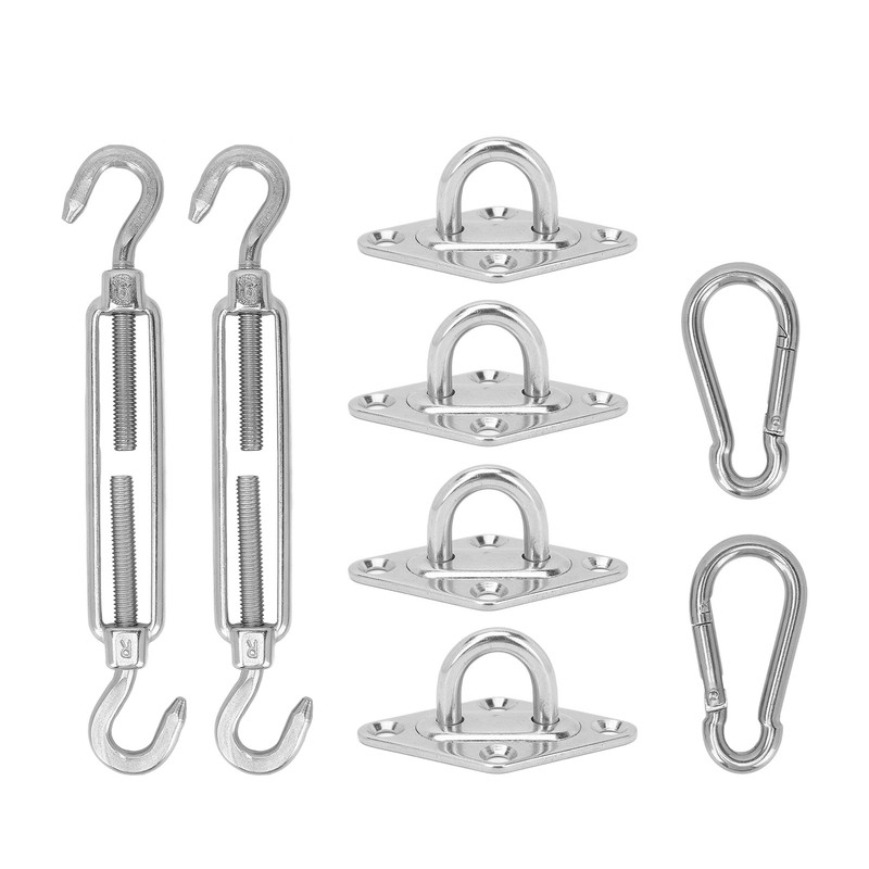 Sun Shade Sail Hardware Kit Sturdy Structure Stainless Steel Sunshades