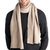 Funky Junque Ribbed Knit Scarf - Beige