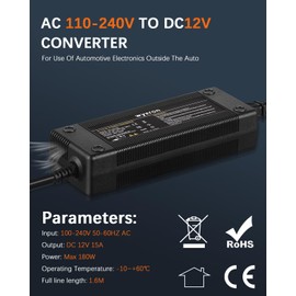 Wyxron Voltage Converter 230 V to 12 V