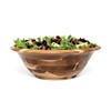 Lipper International 1262 Acacia Flared Serving Bowl for Salads, Fruit,