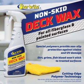 STAR BRITE Non-Skid Deck Wax Spray - Essential for Non-Slip, Stain & UV Damage Protection - Ideal Boat Deck Solution - 16 OZ (097316)