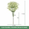 JWlock 36PCS White Artificial Baby's Breath Flowers, 11.4in Real Touch