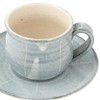 Marui Pottery MR-3-4399 Shigaraki Ware Hechimon Cup & Saucer, Capacity: