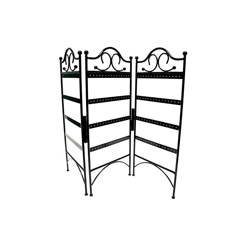 Mango Steam 3-Panel Jewellery Organiser for Hanging Earrings, Black …