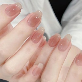 YUANLIFE EN25 Gel Nail Seal, Hand, Semi-hardened Nail Seal, Hardening Type, Nail Seal, Gel Nail, Just Stick, French Gel Nail, Long Lasting, Odorless, Waterproof, Short Nails, Office Nails, Nail Pies,