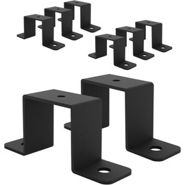 VANROUG 8 Pieces Square Pipe Clamps U Shaped Connector Bracket U Shaped Strut Connector Bracket Suitable for Water Pipes Balcony Railing