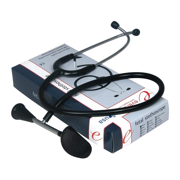 Dixie EMS Fetal Stethoscope for Baby’s Heartbeat Detection, Latex-Free Fetoscope with Pinard Horn and Soft Earbuds, 22”