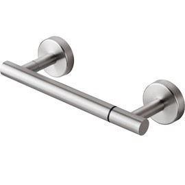 Toilet Paper Holder Wall Mount，Toilet Tissue Holder Brush Nickel 304 Stainless Steel for Commercial Bathroom & Restroom, Toilet Paper Roll Holder Double Post Pivoting Silver