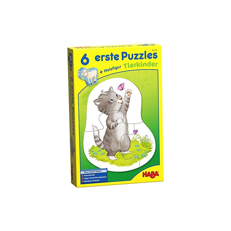 6 erste Puzzles - Tierkinder