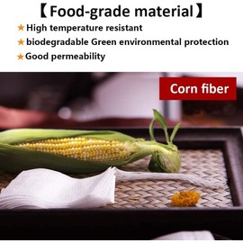 fenshine 400pcs Disposable Tea Bags for Loose Leaf Tea, Biodegradable Tea Filter Bags with Drawstring, Corn Fiber Empty Tea Bags for Loose Leaf Tea