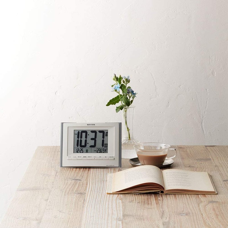 RHYTHM 8RZ168SR08 Rhythm Wall Clock, Alarm Clock, Radio, Digital, Standing