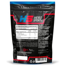 Hero Sport Creatina Monohidratada de Alta Pureza 450g en Polvo. 5g de Creatina por Porción, 100% Pura, 100% Natural, 0 Azúcar, Sin Sabor, Sin Olor, Bottle Free, Incluye Cuchara Medidora.