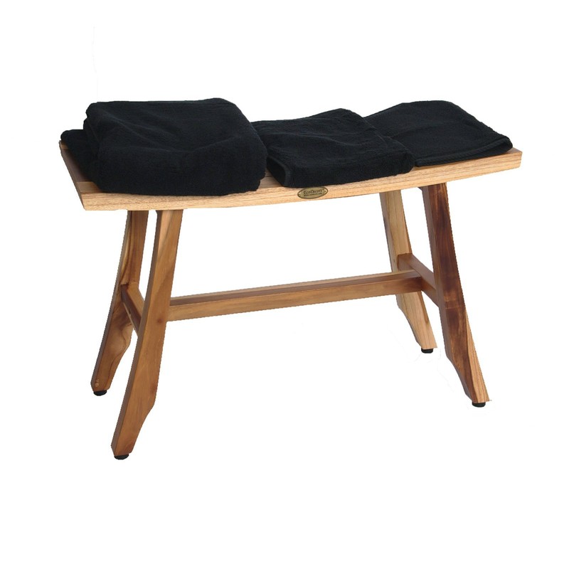 EcoDecors 28 Inch Satori Natural Teak Waterproof Teak Wood Shower