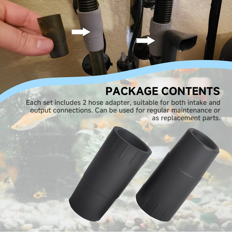 Aigemsi (2-Pack) A20017 Rubber Hose Adapter, Compatible with Fluval 304,