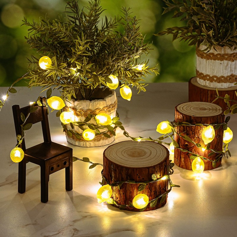 Haosonw Lemon Decor String Lights, 10FT 40 LED Lemon Decorative