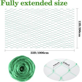 Sukh Bird Netting for Garden 13x33ft - Sukh Garden Netting Mesh for Garden Protection