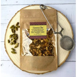 Earth Magic Apothecary Turmeric Chai Organic Loose Leaf Traditional Brew, Spicy Black Tea Blend - 2oz CHAI