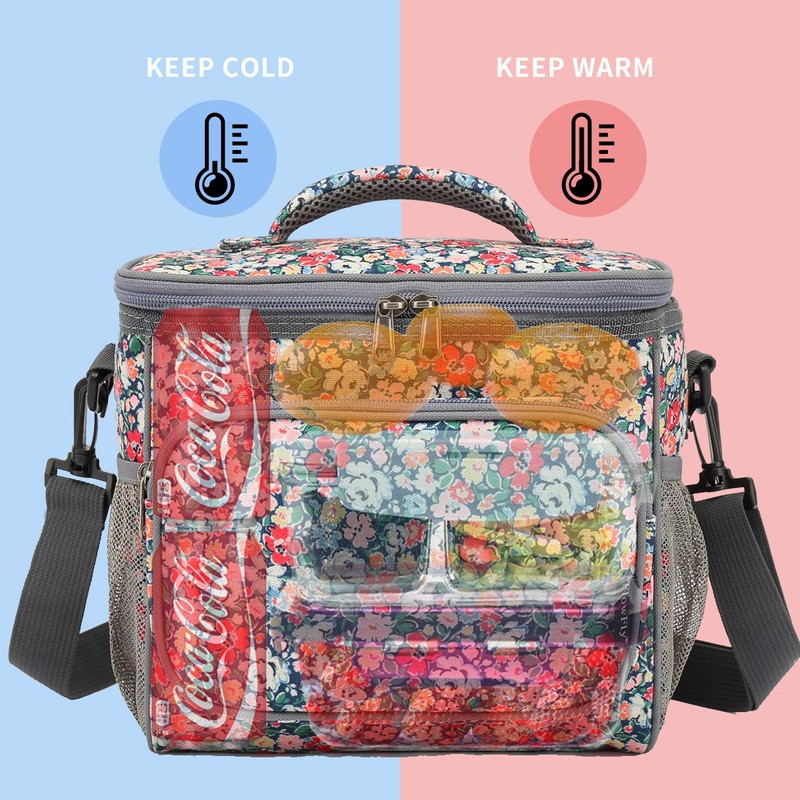 FlowFly Insulated Lunch Bag Adult Lunch Box Large Cooler Tote