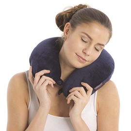 Smoothy Travel Neck Pillow with Micro Pearls Neck Pillow with Fleece Cover