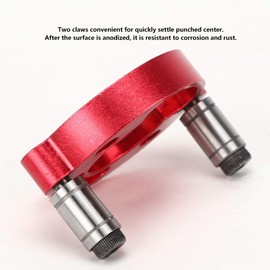 ANKROYU Hole Puncher, Aluminum Alloy Woodworking Punch, Woodworking Straight Punching Tool, Woodworking Hole Drill Punch for Board Edge Punched (Red 4pc-A1)