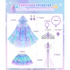 DOLNOW Princess Dress Up for Girls, Light up Princess Cape