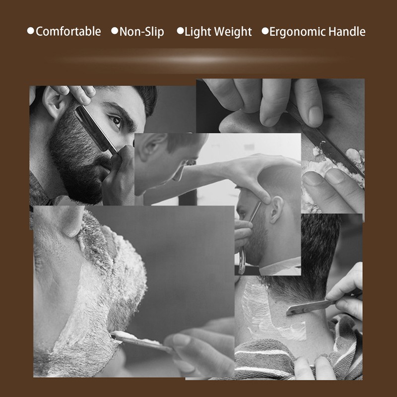 Professional Foldable Straight Edge Razor Barber Men's Shaving Razor Plating