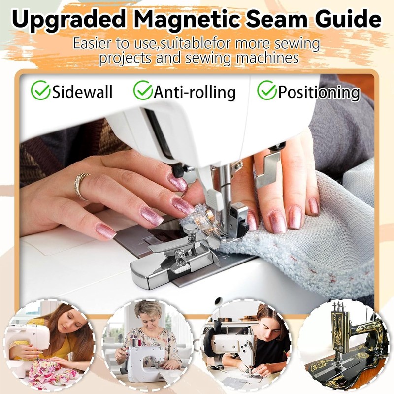 Magnetic Seam Guide for Sewing Machine,Universal Magnet Guide of Sewing