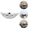 Kichvoe Stainless Steel Bottom Wok Pan Cooking Pot with Double