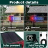 Qualirey 2 Pack Solar Outdoor Motion Sensor Alarm Ultrasonic Animal