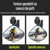 PidZoom Specchietto retrovisore sicuro per casco da bicicletta, regolabile a