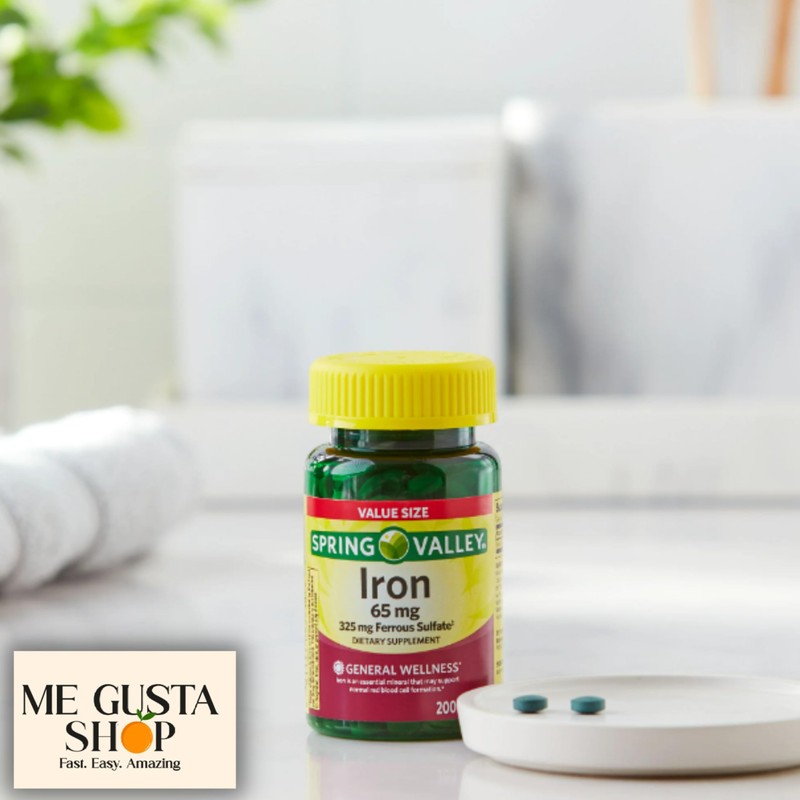 Spring Valley Iron Tablets Dietary Supplement 65 mg, 200 Count