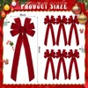 Yinkin 12 Pcs 10"x 26" Extra Large Christmas Bows Bulk
